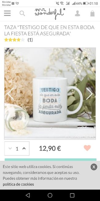 Detalles para los testigos y amigos muy cercanos que organizaron la despedida - 1