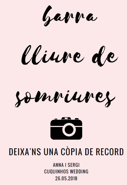 Para el fotomaton: barra libre de sonrisas (dejanos una copia de recuerdo)