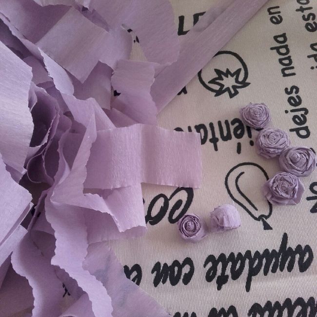 Rosas de papel para topiario - 1