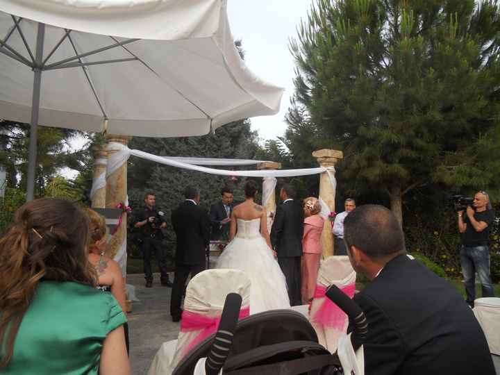 en plena ceremonia