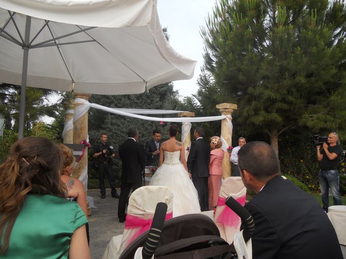 en plena ceremonia