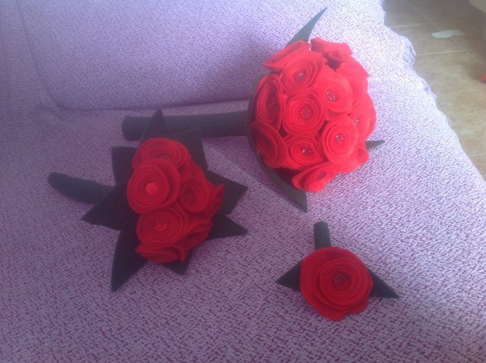 Mi ramo de novia de fieltro