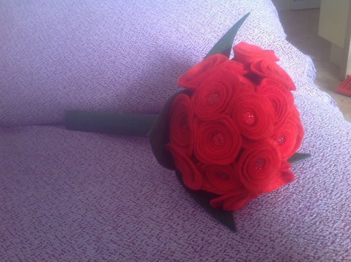 Mi ramo de novia de fieltro