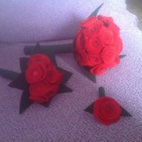 Mi ramo de novia de fieltro