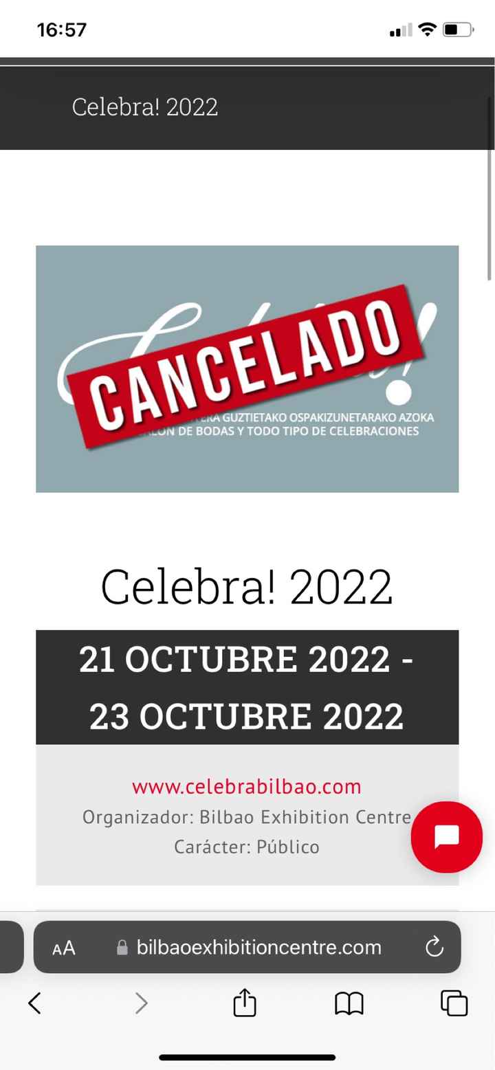 Expobodas bizkaia 2022 suspendida!! - 1