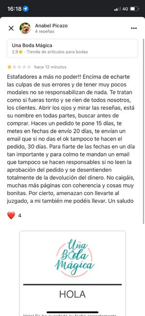 ❌ Cuidado con esta tienda: Una Boda Magica 3