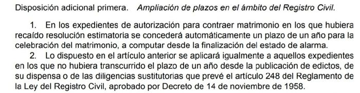 Renovación de expediente matrimonial ? 1