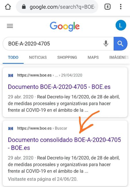 Papeles boda aplazada Madrid 1