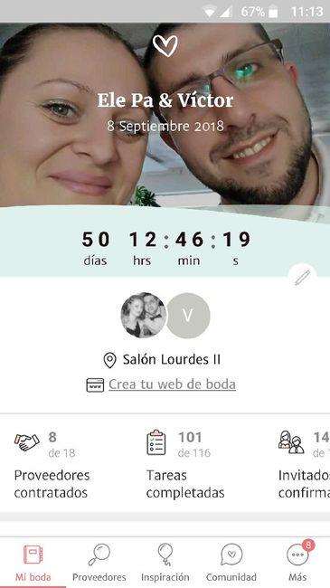 Número redondo....ya nos quedan solamente 50 días...aver esas 👰... - 1