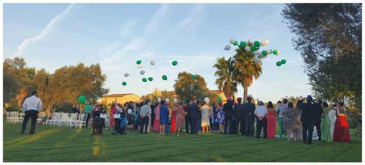 Globos verdes y blancos para todos