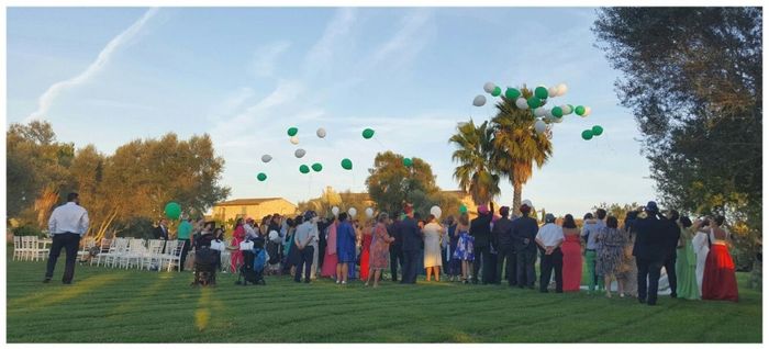 Globos verdes y blancos para todos