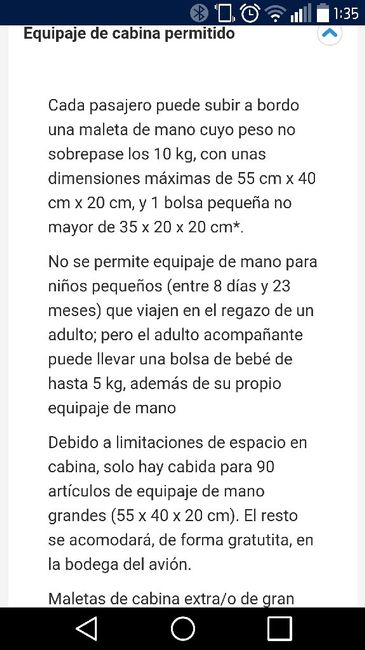 Cosmeticos y equipaje de mano - 1