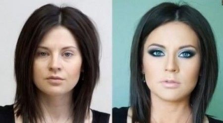 Sin y con maquillaje
