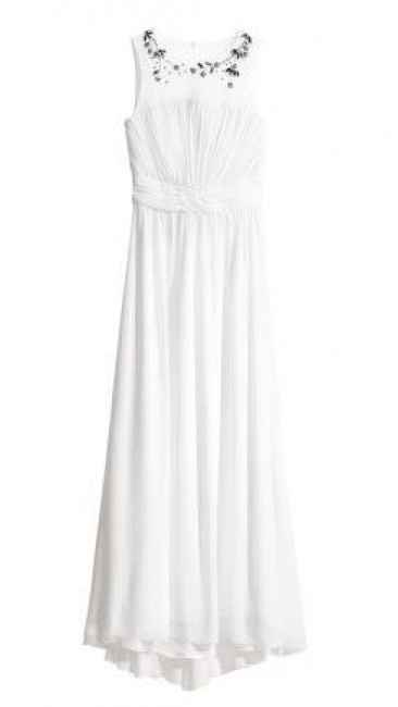 Vestido largo con bordado H