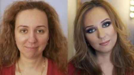 Sin y con Maquillaje