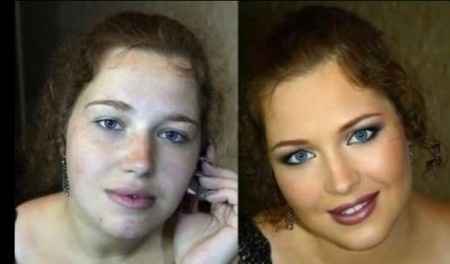 Sin y con maquillaje
