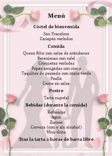 Menu boda!! 1