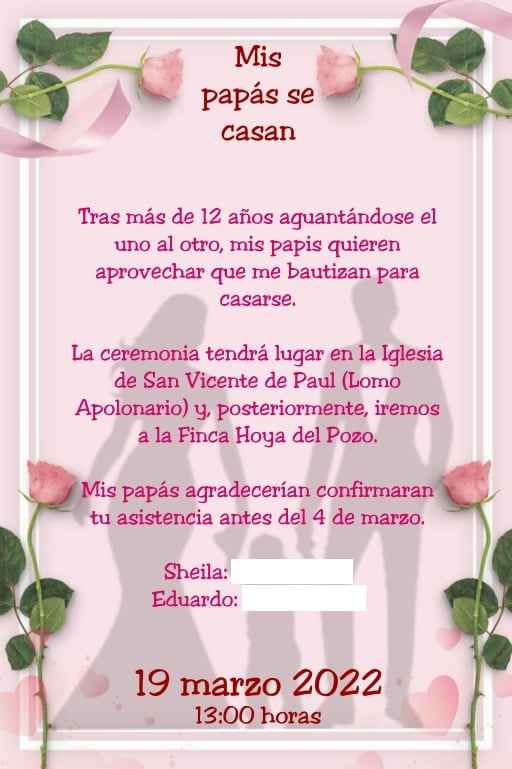 Boceto invitaciones de bautiboda - 1