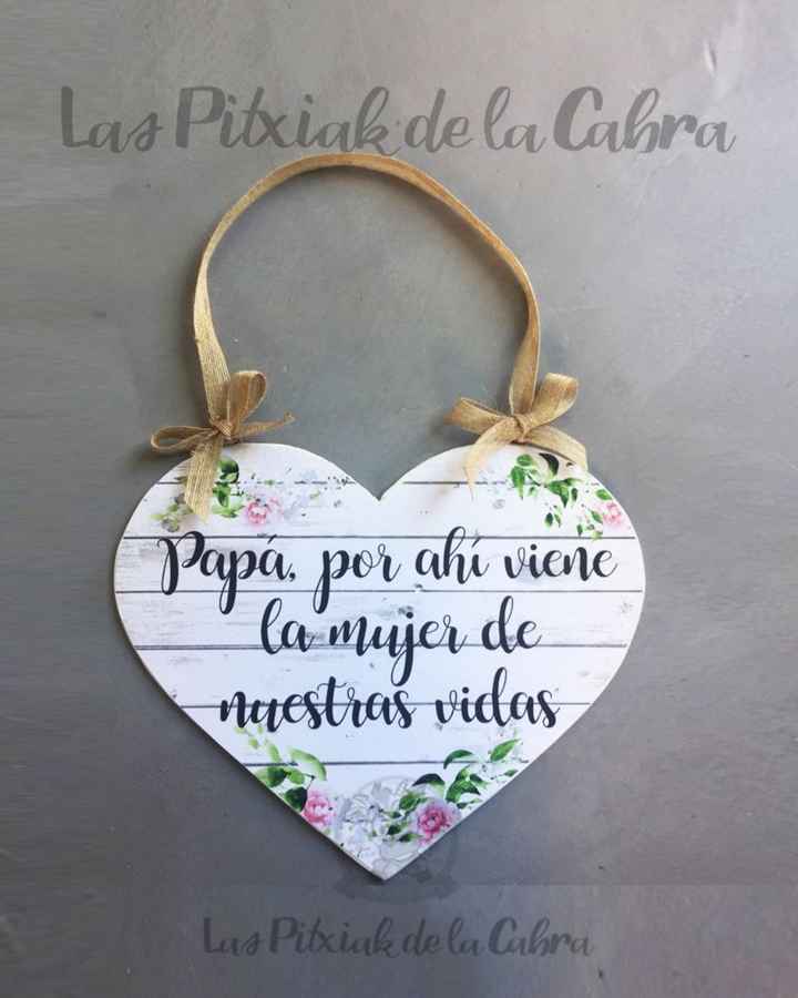 Cartel anunciador llegada novia - 1