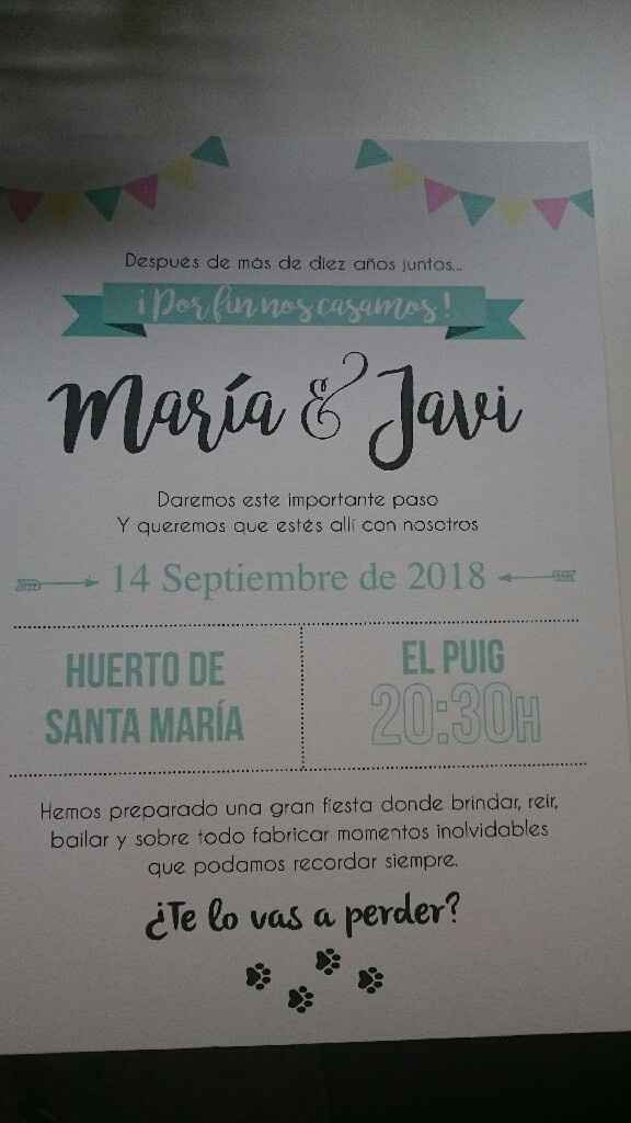 Ya tenemos las invitaciones!!!! - 1