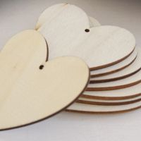 Corazones madera