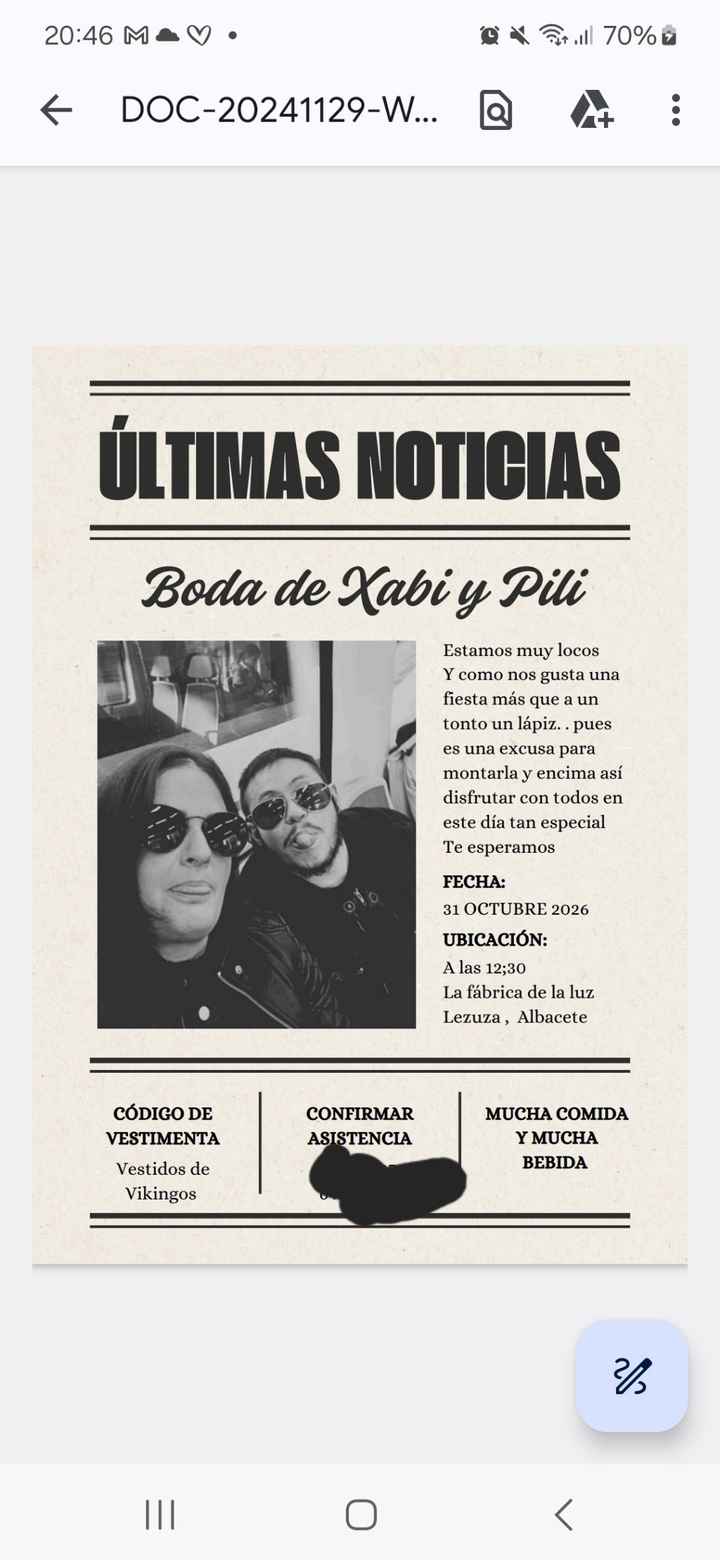 Invitación de boda - 1