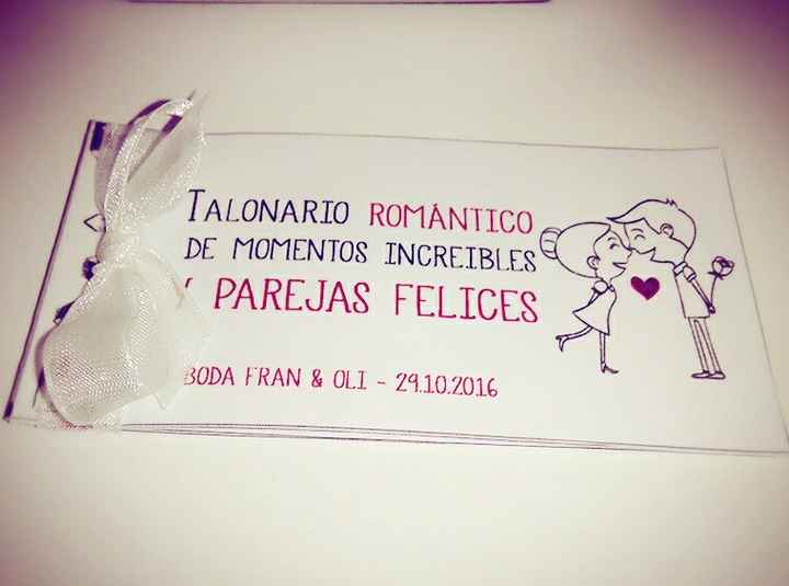Detalle extra para parejas - talonario romántico - 1
