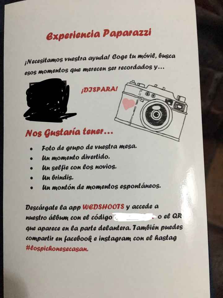 Cómo infomar del wedshoot a los invitados? - 1