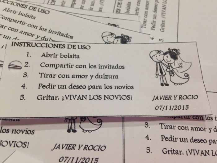 Etiquetas para el arroz