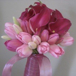 ramos de calas rosas