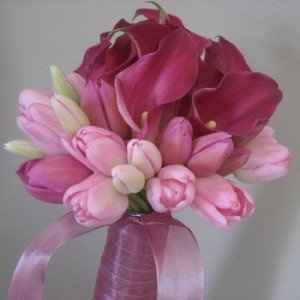 ramos de calas rosas