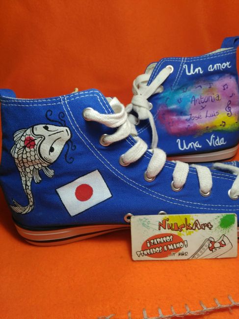 Zapatillas personalizadas, Boda y Japón - 5