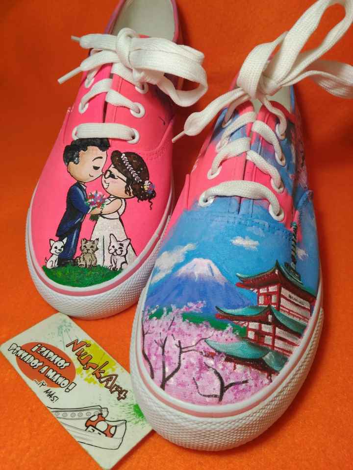 Zapatillas personalizadas, Boda y Japón - 7