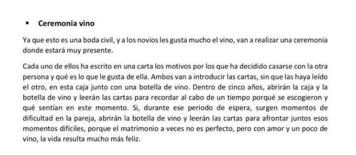 Guión Ceremonia de la caja de vino 😍 - 1