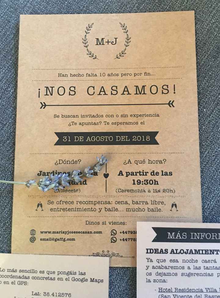  Primer intento de invitaciones rústicas 100% caseras - 3