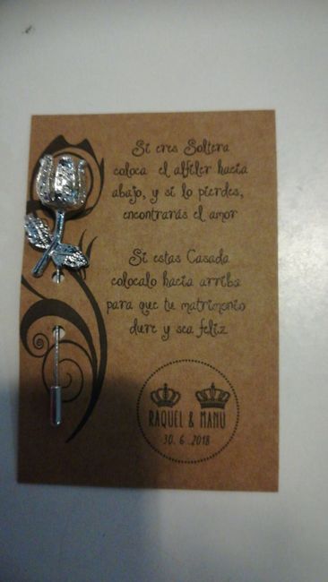 Tarjetas alfileres boda - 1