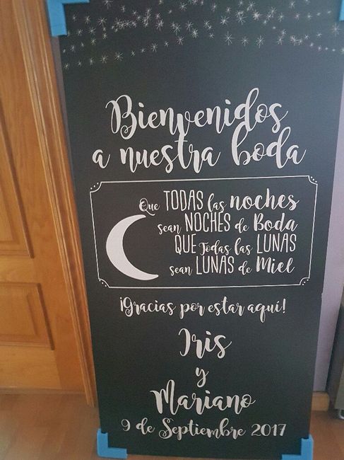 Cartel bienvenidos a nuestra boda - 1