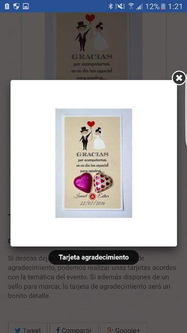 Agradecimiento en las mesas - 1