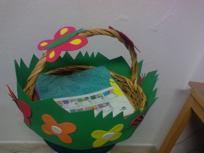 Cesta para meter los regalitos de los niños