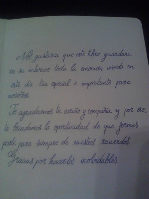 Libro de firmas por dentro