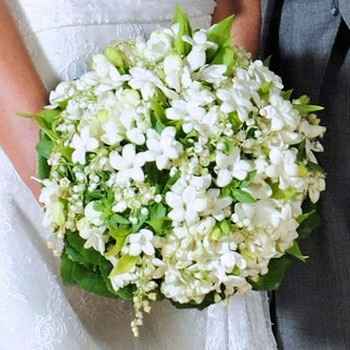Bouquet blanco y verde