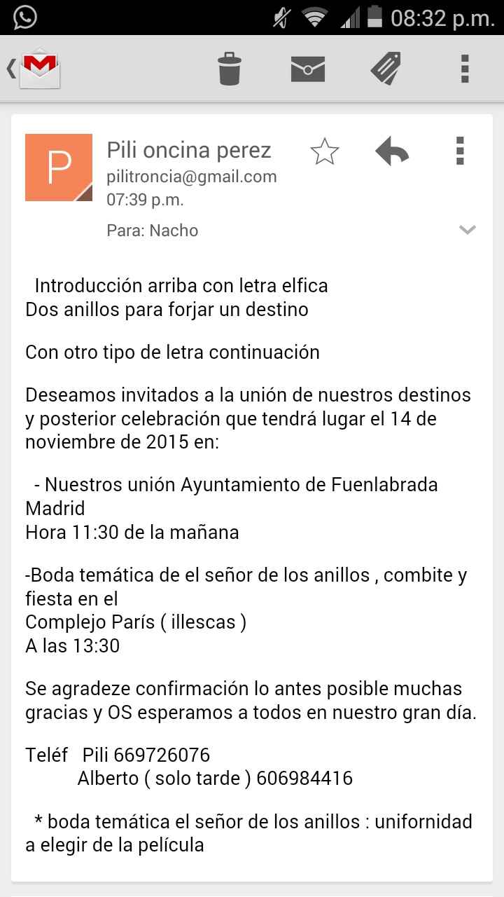 Texto para las invitaciones - 1