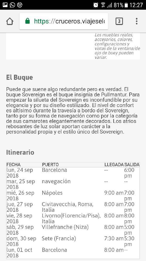 Crucero Pullmantur 24 septiembre🛳 - 1