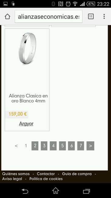 Alianzas de oro blanco de 18k - 1