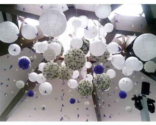 decoracion globos de papel