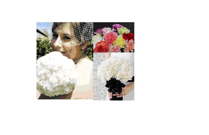 Ramo claveles blancos