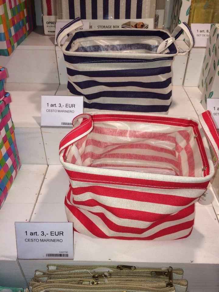 Cestitas marineras para el baño Tiger