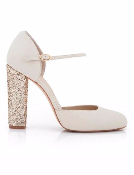 Zapatos purpurina tacón