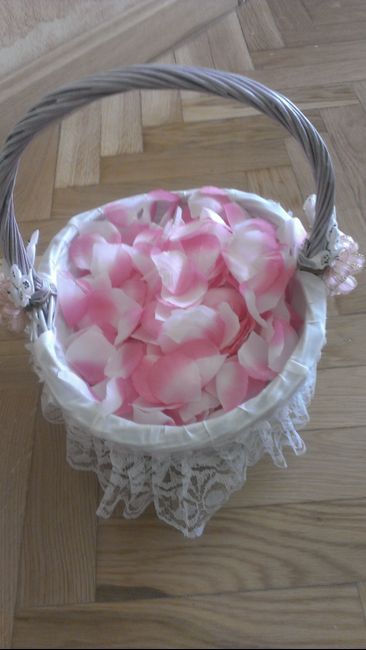 Mis alfileres de novia y las cestas para petalos de roas - 7