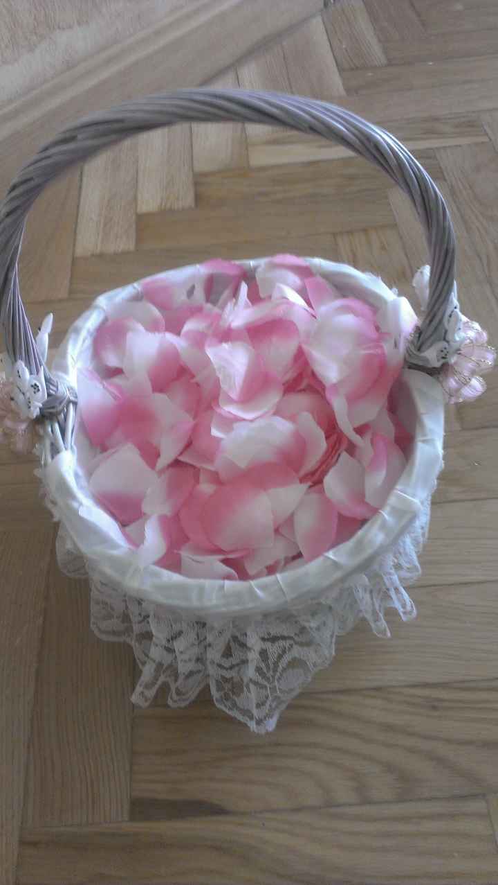 Mis alfileres de novia y las cestas para petalos de roas - 7